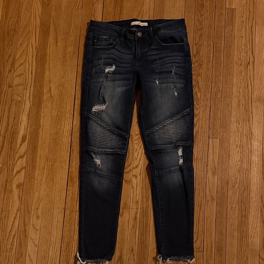 KanCan Dark Blue Distressed Skinny Jeans